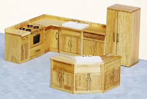Oak Kitchen Set