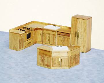 Oak Kitchen Set
