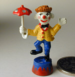 Hand Painted Clown with Umbrella